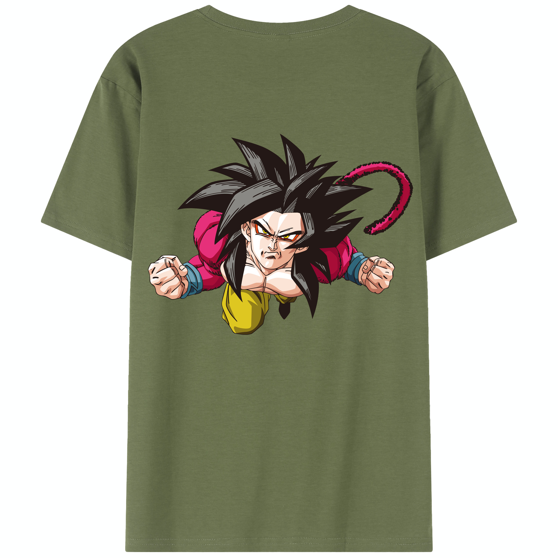 （画像用） ドラゴンボール 孫悟空（そん ごくう）Son Goku カカロット DRAGON BALL Kakarotto 綿100％半袖Tシャツ（背面プリント）